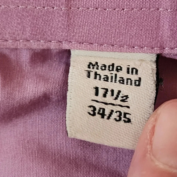 Calvin Klein Dress Shirt Men's XL 17.5 34/35 Long Sleeve Button Down Pink - Picture 8 of 8